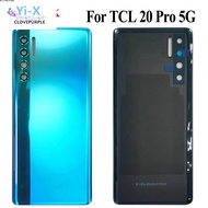 1X For TCL 20 Pro 5G Battery Cover Back Case Cover Rear Lid Housing Door Repair Parts Replace For TCL 20Pro T810 T810H Back Cover