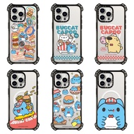 Bugcat Capoo Magnetic, Bounce Phone Case for iPhone 16 15 14 13 Pro Max , Hard Anti Drop Transparent