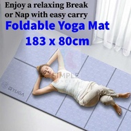FOLDABLE YUGA yoga mat Extra Width 80CM TPE Yoga Mat Eco-friendly Non toxic Non-Slip foladable Mat for workout exercise