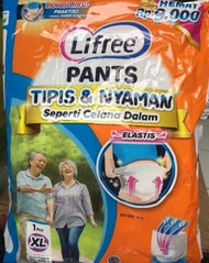 [10pcs] Lifree Pants renceng XL pampers dewasa celana XL1