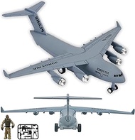 OTONOPI Diecast Plane Model Airplane with Army Man Pull Back and Let Go C17 6289 Alloy Transportatio