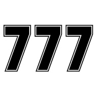 Fun Racing Car Number 777 Sticker Truck Bumper Rear Window Laptop Waterproof Car Beauty Sticker Cove