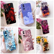 Transparent Cover Honor 70 Case Cute Cat Fashion Butterfly Funny Painted Casing FNE-AN00 FNE-NX9