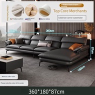 Oylif โซฟาหนังแท้ โมเดิร์นมินิมอล สไตล์อิตาเลี่ยน โซฟาหรูหรา Genuine leather sofa l shape 278 x 180 x 78 cm OY-1034 185*103*87cm One