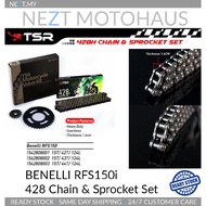 Benelli Rfs150 Rfs150i TSR 428 Sprocket & Chain Set