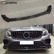 For Benz GLC Class W253 GLC63 2014-2018 Carbon Fiber Front Lip Chin Spoiler FRP Head Bumper Shovel P
