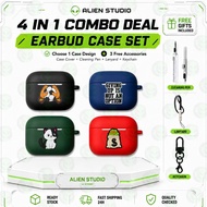 【ALIEN STUDIO】 Sony Linkbuds S Case (WF-LS900N) 3D Style Premium Silicone Case + Cleaning Pen + Lany