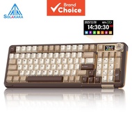 Solakaka A99Pro 99 Key Tri-Mode Mechanical  Lcd KeyboardScreen Hot Swap Rgb Long Battery Life