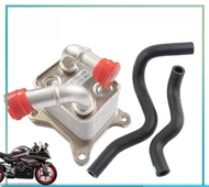 For CFMOTO Motorcycle 450SR Oil Cooler Assembly CF400-6 Original Engine Oil Radiator Inlet outlet pi