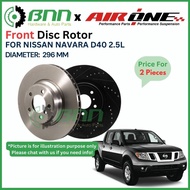 [BNN] AIRONE Nissan Navara D40 2.5L Front(Depan) OE Sport Brake Disc Rotor Racing (296mm) - 2 Pieces