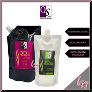 QS Beauty (3D31 + 3D36) Gold Series Rebonding Restructing Cream No. 1 & Rebonding Neutralizer Cream 
