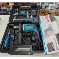 (FULL SET of 26 ACCESSORIES) MAKITA M8103KX2B HAMMER DRILL (GENUINE)
