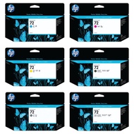Expired Stock HP 72B 72 130ml (Genuine) 3WX06A Matte Black, 3WX08A Gray Cyan Magenta Yellow