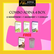 𝘾𝙤𝙢𝙗𝙤 4 Box Susu Adina Beauty HQ - 2 HONEYDEW + 1 MIXBERRY + 1 COKLAT