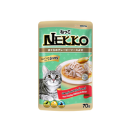 Nekko pouch อาหารแมวแบบเปียก   ยกลัง 70 g. 48 ซอง เลือกในรายการ
