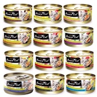 [Box Packing] Fussie Cat Black Label 80g Cat Canned Food AAFCO Wet Food Makanan Kucing Basah Tin Sup