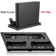 For PS4 Slim Vertical Stand with Cooler Cooling Fan Controller Charger Charging Dock Station Play St