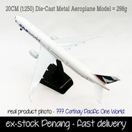 Ex-Stock PENANG ! 777 CATHAY PACIFIC 20cm Die-Cast Metal Aeroplane Model /GIFT HOBBY COLLECTION / Ha