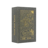 1set Kartu Tarot Tarot Card Dengan Kotak Tarot Kartu Golden Tarot Deck 78+2pcs