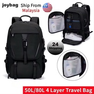 travel men's outdoor sports 50l/80l travel backpack waterproof hiking bagpack with shoe compartment 