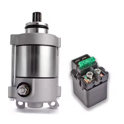 Electrical Motorcycle Starter Motor & Solenoid Relay for HONDA CRF450 CRF450X 2005-2014,Replace OEM 