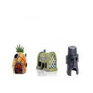 Lifestyle-Local Hit-Bikini Bottom Aquarium Decor Set, includes 3 houses (Pineapple House, Restaurant