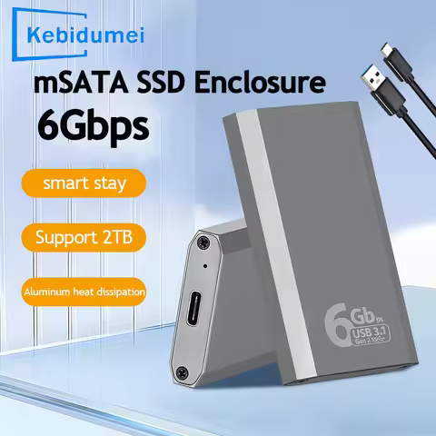 MSATA to USB 3.1 SSD Enclosure 6Gbps SSD Case for MSATA HD Hard Disk External Disk Box Storage Case 