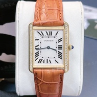 18K Gold 35 Ladies 27mm Cartier * Series Cartier Quartz Wrist Watch Watch Tank Back Diamond