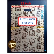 Thank You Plastic Bag 16x19 Inch Shopping Plastik Fashion Cloth Cosmetic Door Gift Packaging 100 PCS