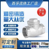 304不鏽鋼旋啟式止回閥316內螺紋水管臥式絲扣單向閥止逆閥4分6分