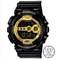 Casio G-Shock Black Gold Digital Mens Sports Watch GD-100GB-1  gd100  gd-100