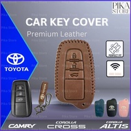 LEATHER Toyota Toyota Cross Key Cover Corolla Altis RAV 4 Camry Key Cover Keyless Remote Corolla Cro