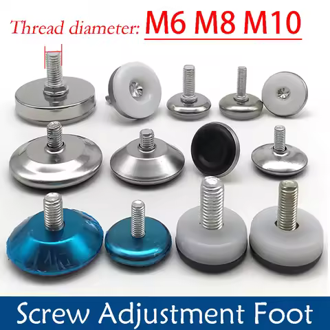 1-100Pcs M6 M8 M10 Furniture Table Chair Sofa Leg Feet Adjustable Leveler Glide Slide Pad For Preven