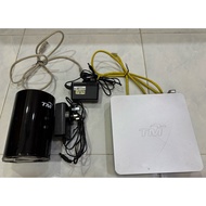 [USED] TM Unifi Router (Black Cylinder) & BTU Fiber Modem Complete Combo Set