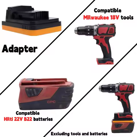 For Hilti 22V B22 （B22-2.6,B22-4.0,B22-8.0）Li-ion Battery TO Milwaukee 18V Cordless Drill Tools Adap
