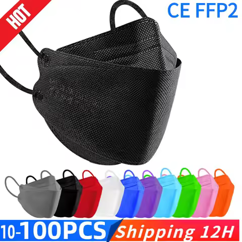 Fish Mask KN95 Mascarillas FPP2 Adult Morandi FFP2mask 4 Layer FFPP2 Approved Face Masks FFP2 Respir