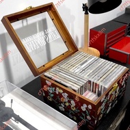 Spike Free Issue Electronic Invoice Wooden Retro Style CD Tape Storage Box Piano Pattern Folding Mol