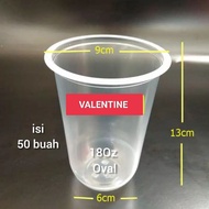 18oz oval cup, 18oz round oval cup, 8 grams thick, contents 50 pcs