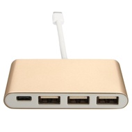 Aluminium Alloy USB 3.1 Type C to 4-Port Hub Charging Data Adapter Hub For Macbook Google Chromebook