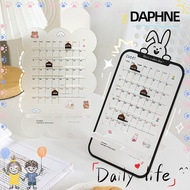 DAPHNE Schedule Planner, Acrylic Cute Sliding Desk Calendar,  Home Decoration Office School Supplies Simple Perpetual Calendar