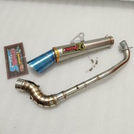 Exzos Open Spec Daeng sai4 exhaust pipe for xrm 125 wave fury RS125 raider j smash 115 rusi tc 51mm 