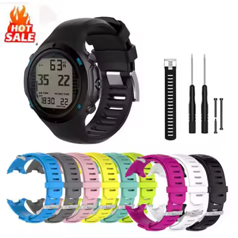 BEYESER Soft Silicone Watchband for SUUNTO D4/D4i/SUUNTO Strap Replacement Wristband for SUUNTO NOVO