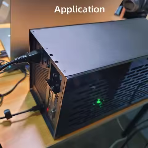 TH3P4G3 ATX Metal Housing Box GPU Dock Case Support OLED Display Cooling Fans,egpu,docking station a