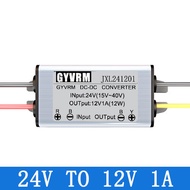 GYVRM DC-DC 24V to 12V Converter Step Down DC DC 24V to 12V 1A 2A 3A 4A 5A Buck Model Converter 24V 