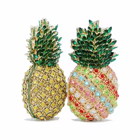Diesel Bag Pineapple Rhinestone Purse Luxury Woman Party Wallets Lady Evening Bag Cluch Bags For Wom