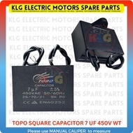 TOPO SQUARE CAPACITOR 7UF 450V WT water pump parts