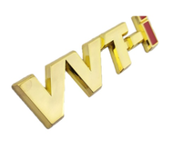 Tem chữ VVti decal dán kim loại VVT nhôm mạ kẽm xe hơi ô tô Toyota Camry Innova Vios màu vàng trắng