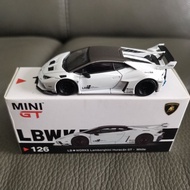 Mini GT LB Works Lamborghini Huracan GT White (Mini GT #126)