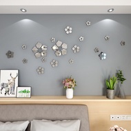 Acrylic 3D Little Flower Mirror Wall Stickers Bedroom Bathroom Tile Wall Creative Decoration Self-Adhesive Stickers