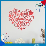 CZ* Valentines Day Wall Sticker Romantic Decorative Acrylic Happy Valentines Day Heart Mirror Decal Decor for Anniversary